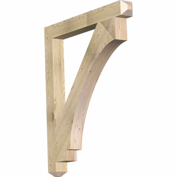 Ekena Millwork 4"W x 38"D x 44"H Imperial Craftsman Rough Sawn Bracket, Douglas Fir