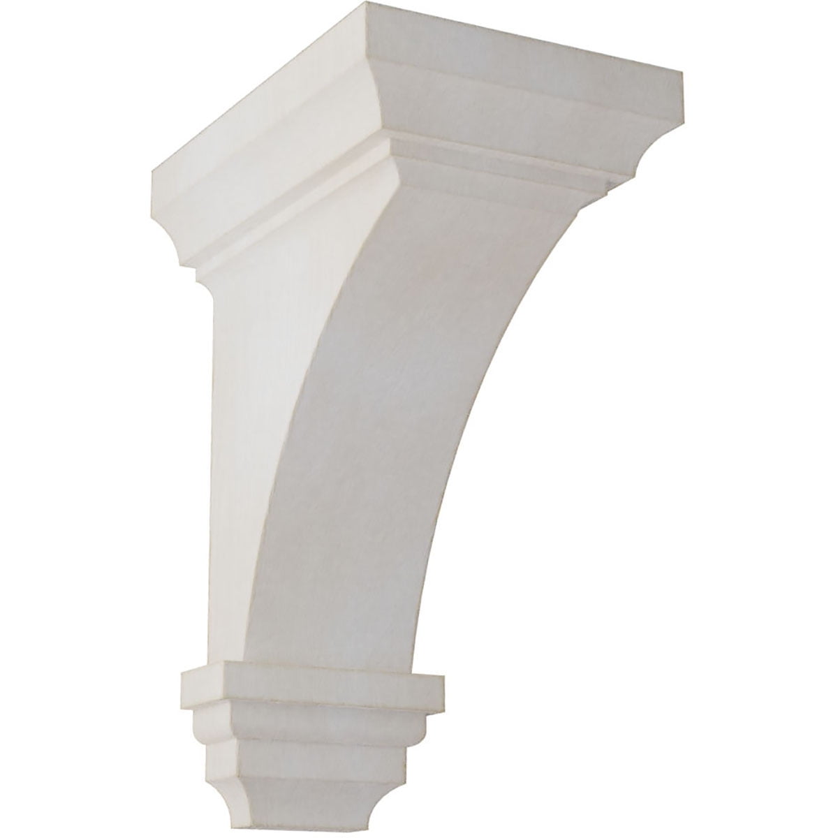 Chalk Dust White Rubberwood Vintage Decor Corbel, 8" Height