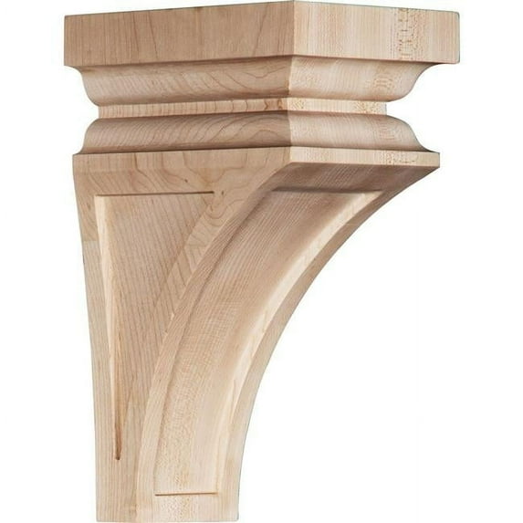 Ekena Millwork 4"W x 4 3/4"D x 8"H Small Nevio Wood Corbel, Maple