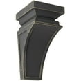 thumbnail image 1 of Ekena Millwork 4"W x 4 3/4"D x 8"H Small Nevio Wood Vintage Decor Corbel, Black, 1 of 6