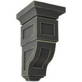 thumbnail image 1 of Ekena Millwork 4"W x 4 3/4"D x 8"H Small Reyes Wood Vintage Decor Corbel, Black, 1 of 6