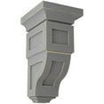 thumbnail image 1 of Ekena Millwork 4"W x 4 3/4"D x 8"H Small Reyes Wood Vintage Decor Corbel, Pebble Grey, 1 of 6