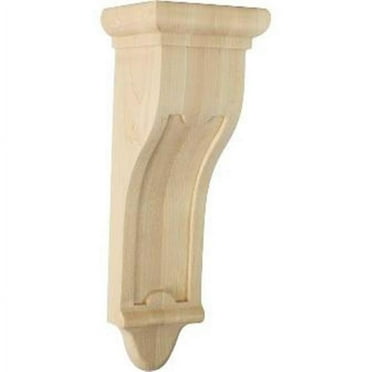 Ekena Millwork 4"W x 4"D x 12"H Arts and Crafts Corbel, Alder