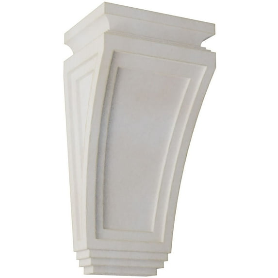 Ekena Millwork 4"W x 4"D x 12"H Arts and Crafts Wood Vintage Decor Corbel, Chalk Dust White