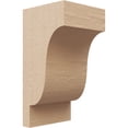 thumbnail image 1 of 4"W x 4"D x 8"H Wide Newport Rough Cedar Woodgrain TimberThane Corbel, Primed Tan, 1 of 6