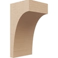 thumbnail image 1 of 4"W x 4"D x 8"H Wide Stockport Rough Cedar Woodgrain TimberThane Corbel, Primed Tan, 1 of 6