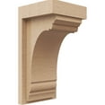 thumbnail image 1 of 4"W x 4"D x 8"H Wide Warren Rough Cedar Woodgrain TimberThane Corbel, Primed Tan, 1 of 6