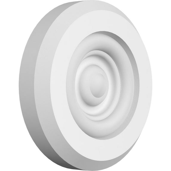 Ekena Millwork 4"W x 4"H x 1/2"P Standard Grayson Bullseye Rosette with Beveled Edge (2-Pack)