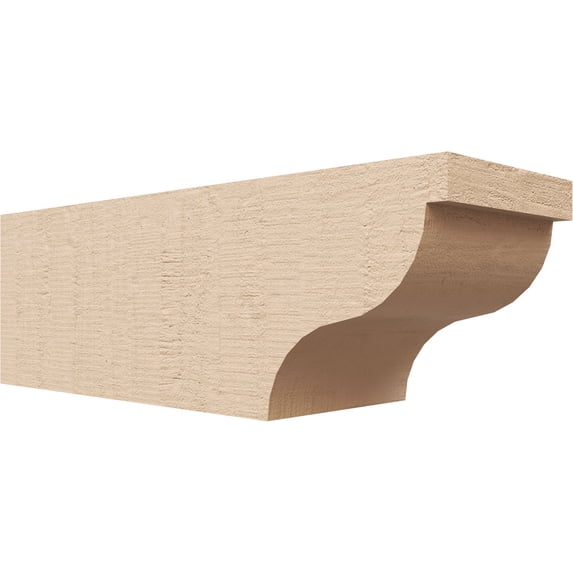Ekena Millwork 4"W x 4"H x 12"L Garner Woodgrain TimberThane Rafter Tail, Primed Tan