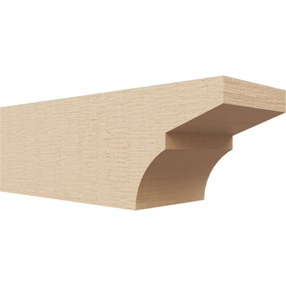 Ekena Millwork 4"W x 4"H x 12"L Monterey Woodgrain TimberThane Rafter Tail, Primed Tan