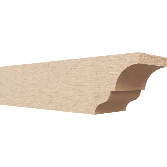 Ekena Millwork 4"W x 4"H x 16"L Asheboro Woodgrain TimberThane Rafter Tail, Primed Tan