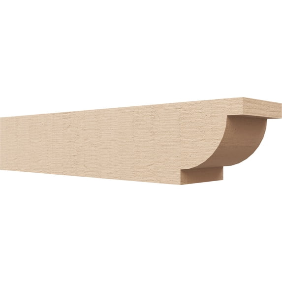Ekena Millwork 4"W x 4"H x 20"L Alpine Woodgrain TimberThane Rafter Tail, Primed Tan