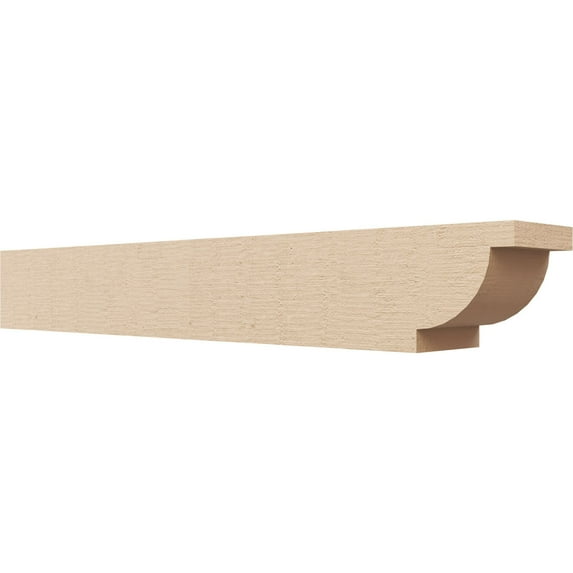 Ekena Millwork 4"W x 4"H x 28"L Alpine Woodgrain TimberThane Rafter Tail, Primed Tan