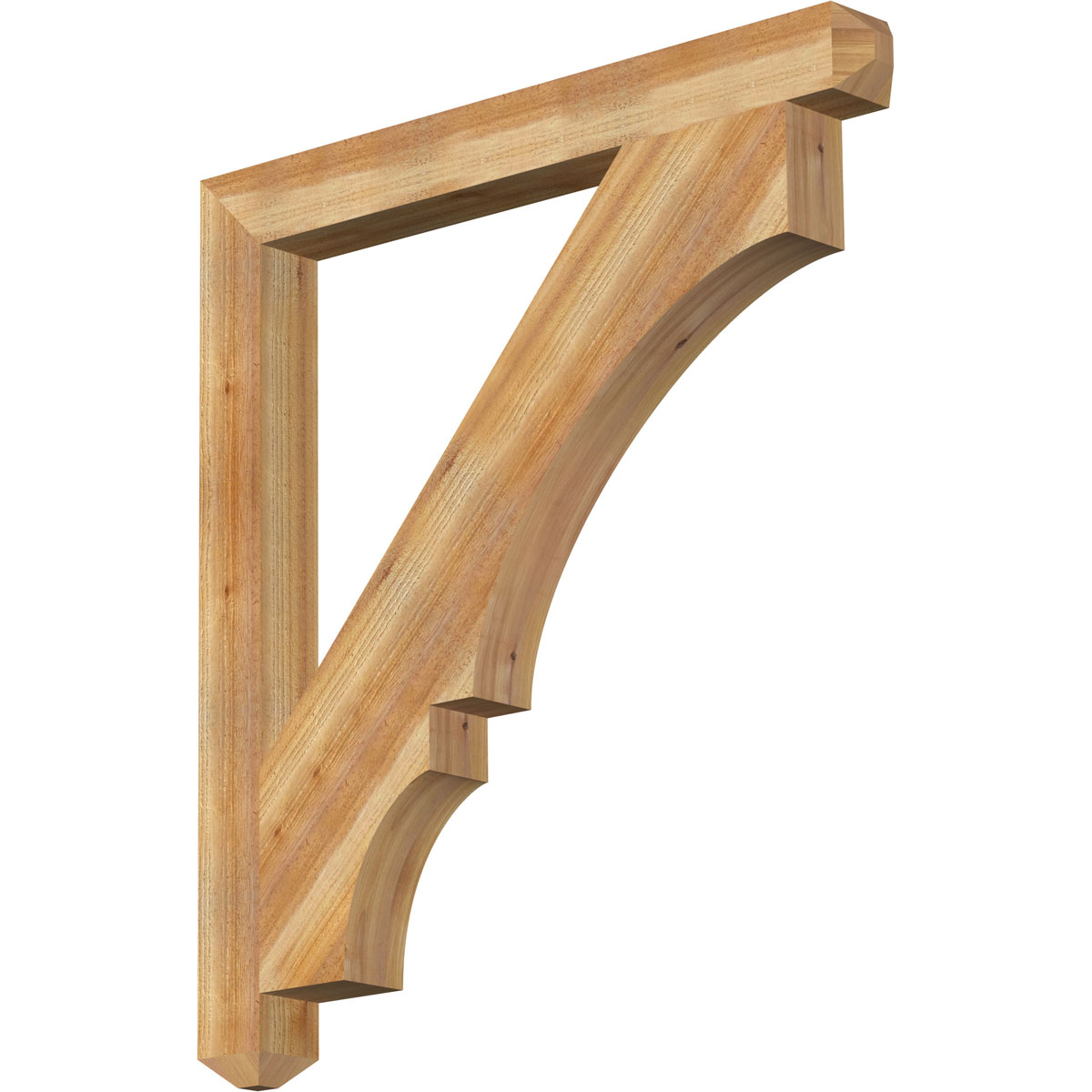 Ekena Millwork 4"W x 40"D x 44"H Balboa Craftsman Rough Sawn Bracket, Western Red Cedar