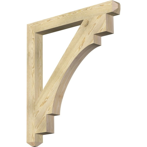 Ekena Millwork 4"W x 40"D x 44"H Merced Craftsman Rough Sawn Bracket, Douglas Fir