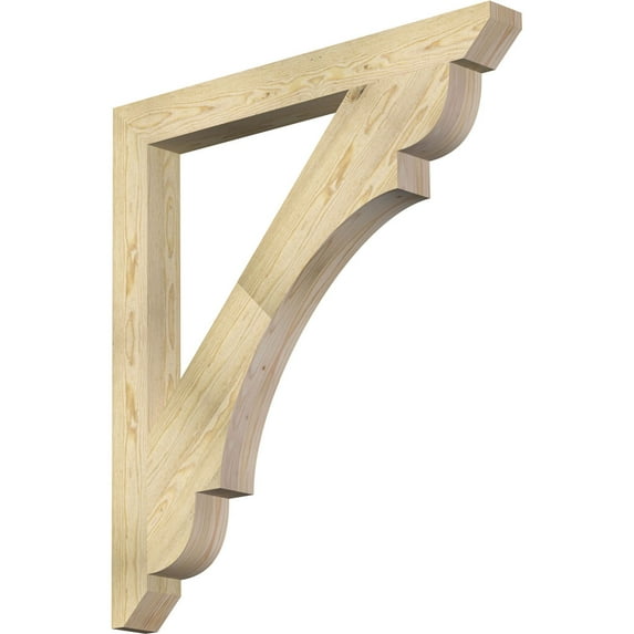 Ekena Millwork 4"W x 40"D x 44"H Olympic Slat Rough Sawn Bracket, Douglas Fir