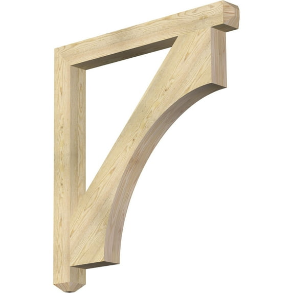 Ekena Millwork 4"W x 40"D x 44"H Westlake Craftsman Rough Sawn Bracket, Douglas Fir