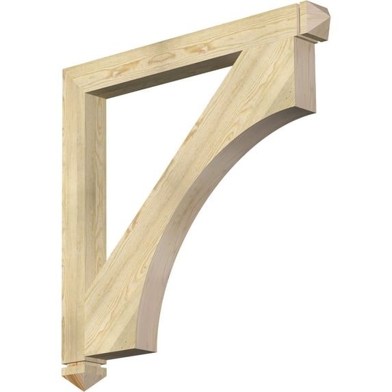 Ekena Millwork 4"W x 42"D x 42"H Westlake Arts & Crafts Rough Sawn Bracket, Douglas Fir
