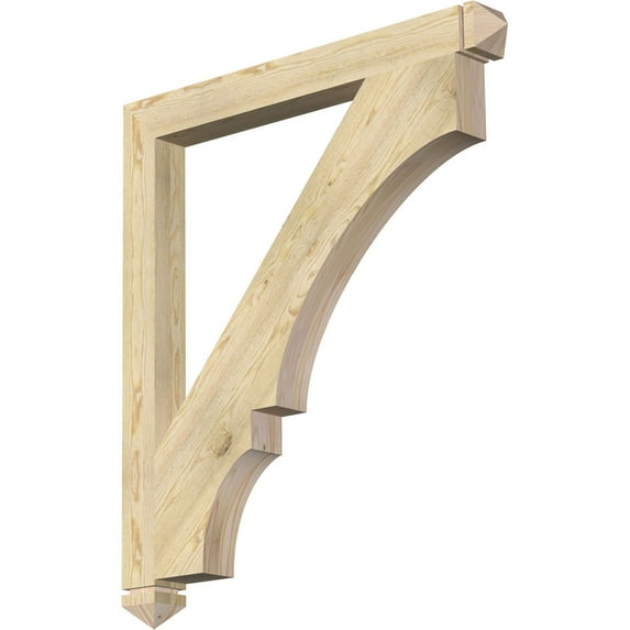 Ekena Millwork 4"W x 42"D x 48"H Balboa Arts & Crafts Rough Sawn Bracket, Douglas Fir