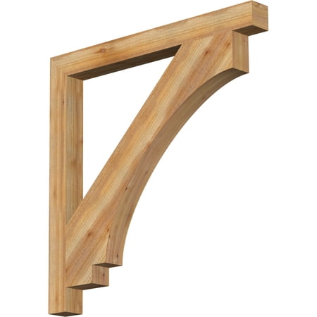 Ekena Millwork 4"W x 44"D x 44"H Imperial Block Rough Sawn Bracket, Western Red Cedar