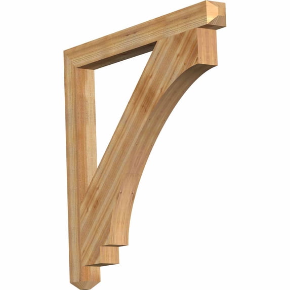 Ekena Millwork 4"W x 44"D x 44"H Imperial Craftsman Rough Sawn Bracket, Western Red Cedar