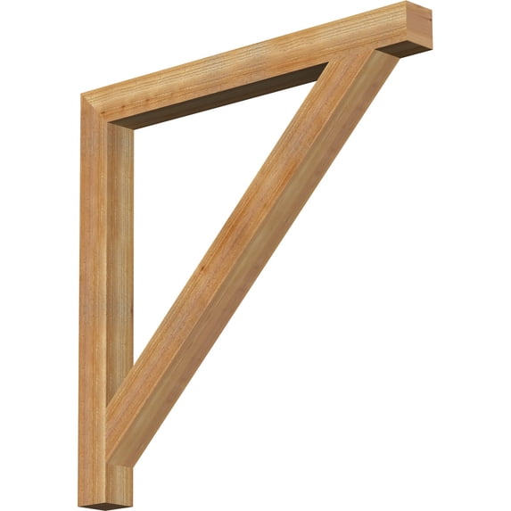 Ekena Millwork 4"W x 44"D x 44"H Traditional Block Rough Sawn Bracket, Western Red Cedar