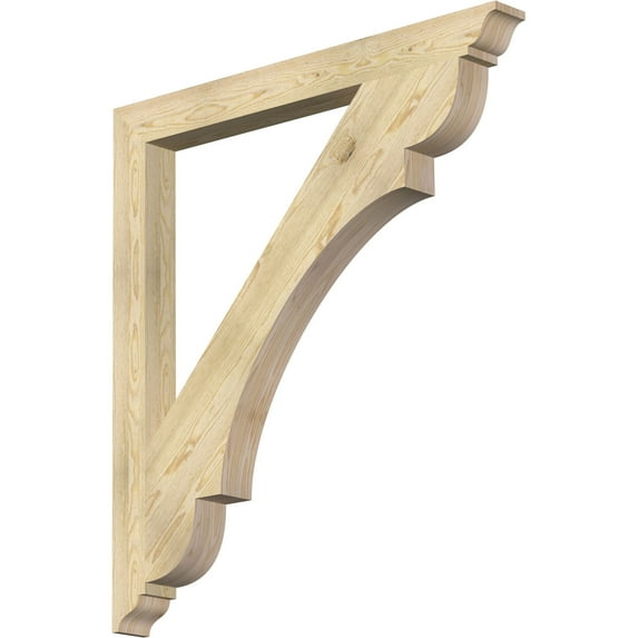 Ekena Millwork 4"W x 44"D x 48"H Olympic Traditional Rough Sawn Bracket, Douglas Fir
