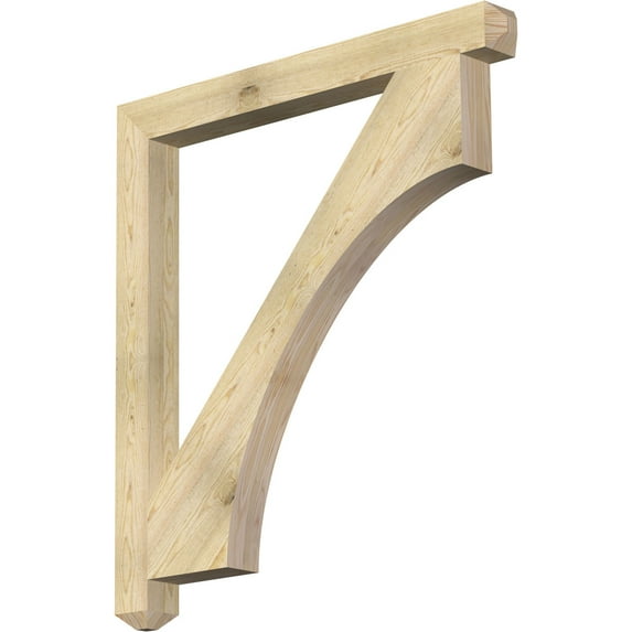Ekena Millwork 4"W x 44"D x 48"H Westlake Craftsman Rough Sawn Bracket, Douglas Fir