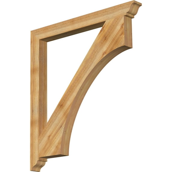 Ekena Millwork 4"W x 44"D x 48"H Westlake Traditional Rough Sawn Bracket, Western Red Cedar