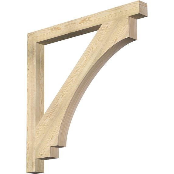 Ekena Millwork 4"W x 46"D x 46"H Imperial Block Rough Sawn Bracket, Douglas Fir