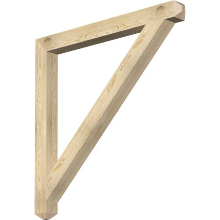 Ekena Millwork 4"W x 46"D x 46"H Traditional Craftsman Rough Sawn Bracket, Douglas Fir