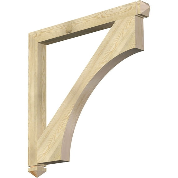 Ekena Millwork 4"W x 46"D x 46"H Westlake Arts & Crafts Rough Sawn Bracket, Douglas Fir