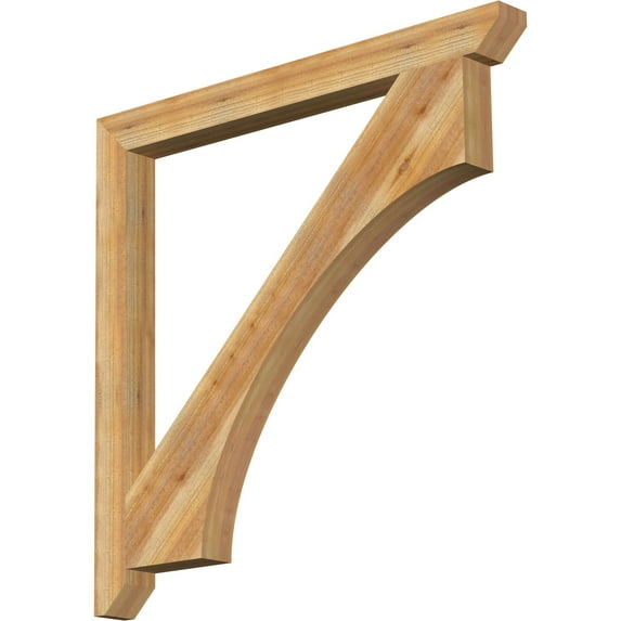 Ekena Millwork 4"W x 48"D x 48"H Westlake Slat Rough Sawn Bracket, Western Red Cedar