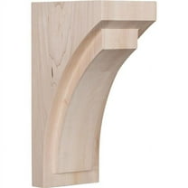 Ekena Millwork 4"W x 5 3/4"D x 10"H Medium Felix Wood Corbel, Alder