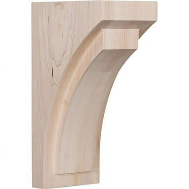 Ekena Millwork 4"W x 5 3/4"D x 10"H Medium Felix Wood Corbel, Alder