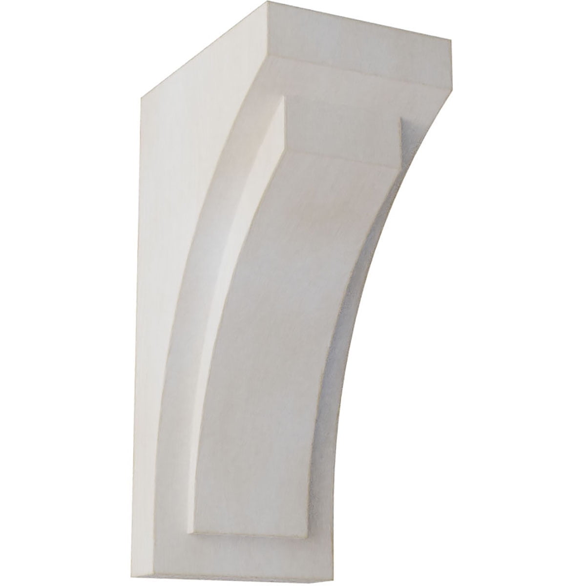 Chalk Dust White Rubberwood Vintage Decor Corbel, 10-inch Height
