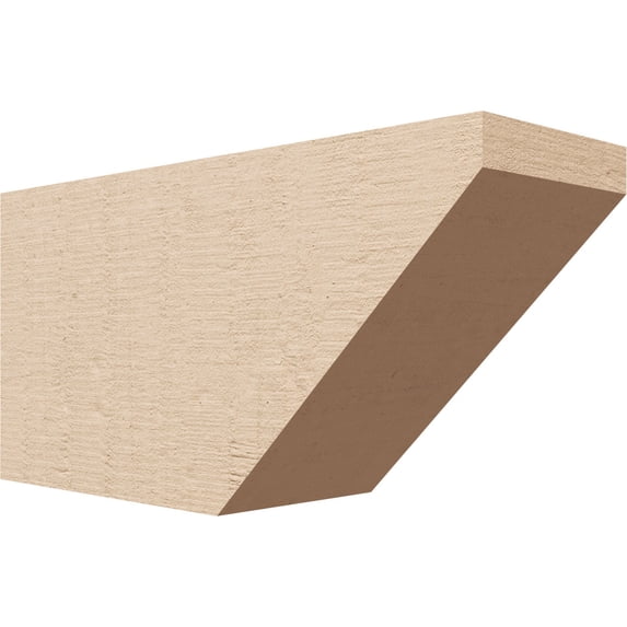 Ekena Millwork 4"W x 6"H x 12"L Concord Woodgrain TimberThane Rafter Tail, Primed Tan