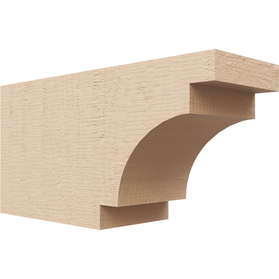 Ekena Millwork 4"W x 6"H x 12"L Mediterranean Woodgrain TimberThane Rafter Tail, Primed Tan