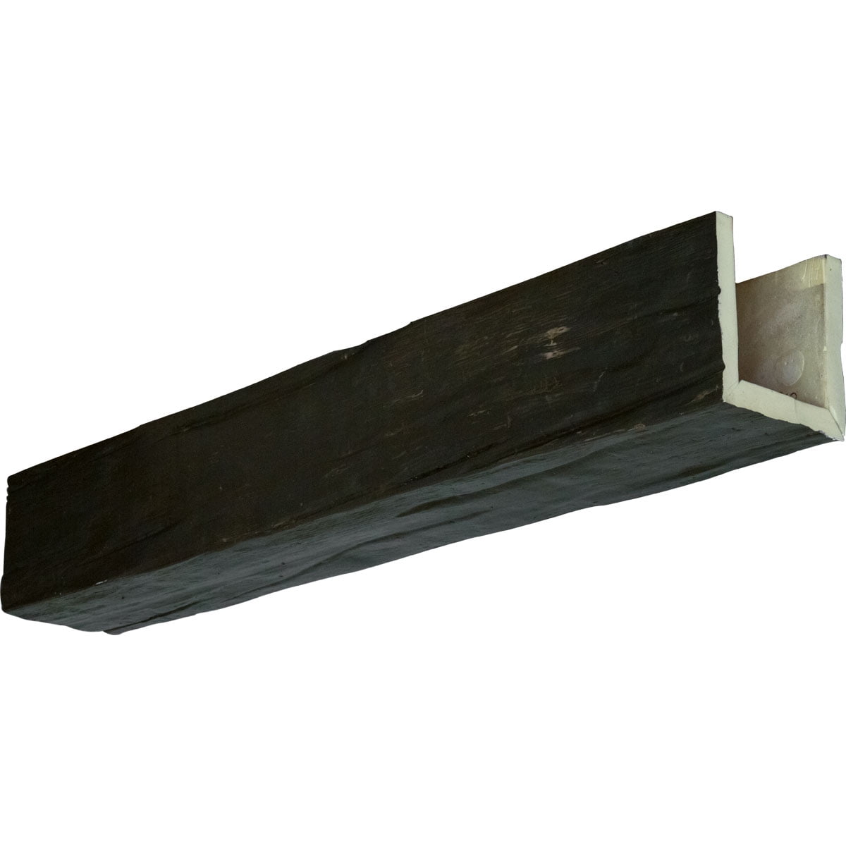 Ekena Millwork 4"W x 6"H x 18'L 3-Sided (U-beam) Riverwood Endurathane Faux Wood Ceiling Beam, Natural Ash