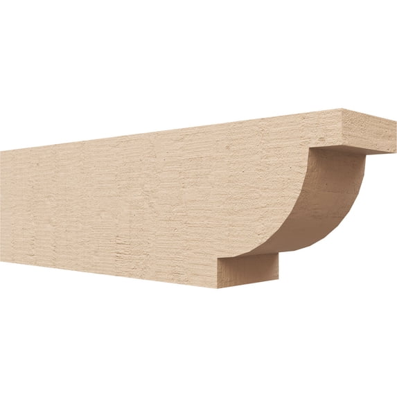 Ekena Millwork 4"W x 6"H x 20"L Alpine Woodgrain TimberThane Rafter Tail, Primed Tan