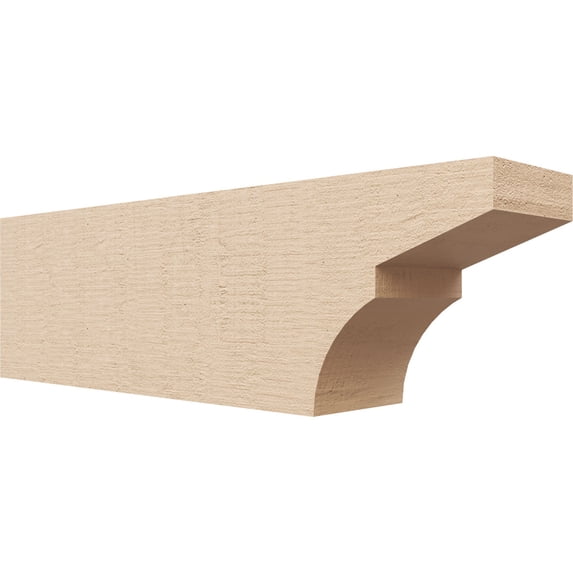 Ekena Millwork 4"W x 6"H x 20"L Monterey Woodgrain TimberThane Rafter Tail, Primed Tan