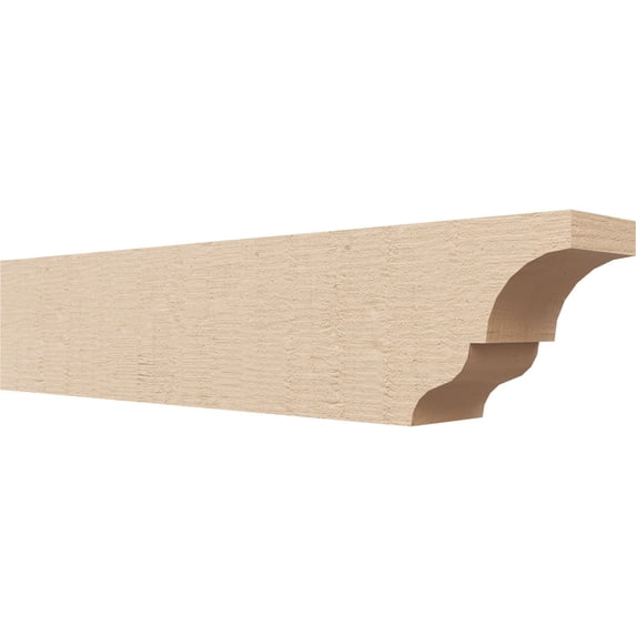 Ekena Millwork 4"W x 6"H x 28"L Asheboro Woodgrain TimberThane Rafter Tail, Primed Tan