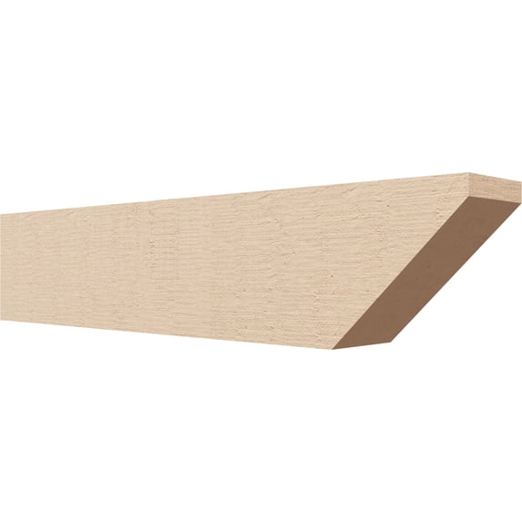 Ekena Millwork 4"W x 6"H x 28"L Concord Woodgrain TimberThane Rafter Tail, Primed Tan