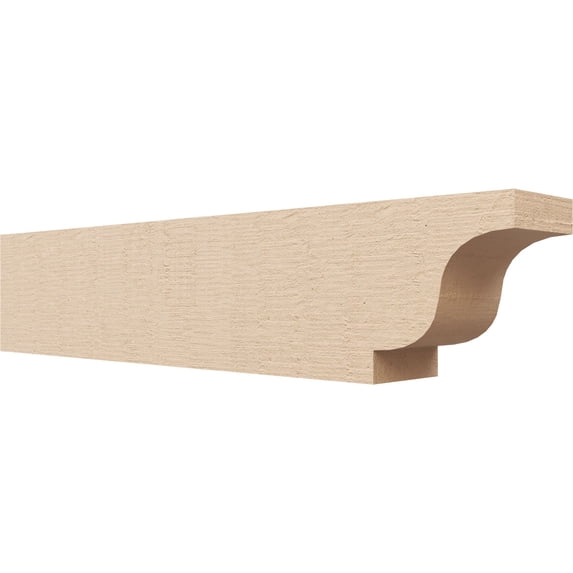 Ekena Millwork 4"W x 6"H x 28"L Newport Woodgrain TimberThane Rafter Tail, Primed Tan
