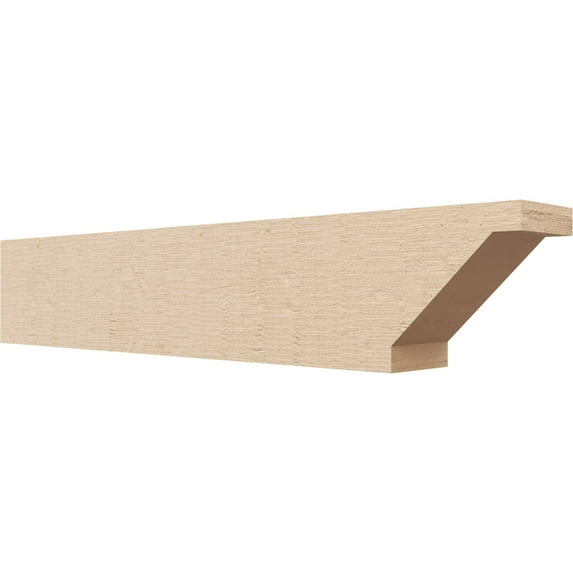 Ekena Millwork 4"W x 6"H x 32"L Burlington Woodgrain TimberThane Rafter Tail, Primed Tan