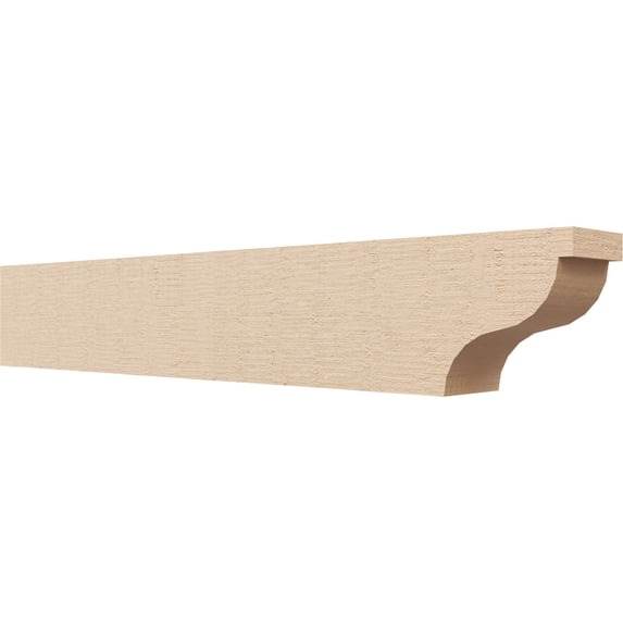 Ekena Millwork 4"W x 6"H x 36"L Garner Woodgrain TimberThane Rafter Tail, Primed Tan