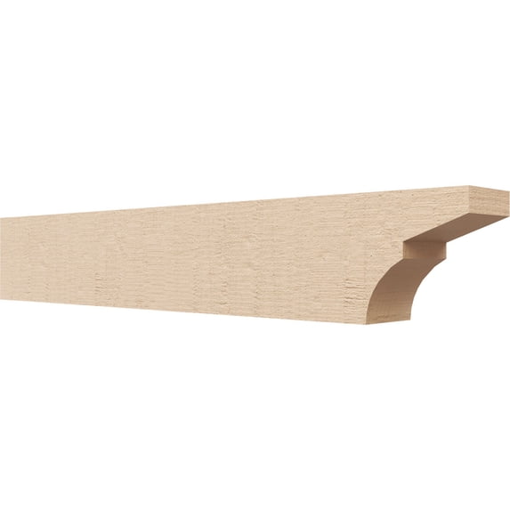 Ekena Millwork 4"W x 6"H x 36"L Monterey Woodgrain TimberThane Rafter Tail, Primed Tan
