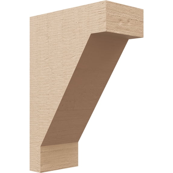 4"W x 8"D x 12"H Classic Burlington Rough Cedar Woodgrain TimberThane Corbel, Primed Tan