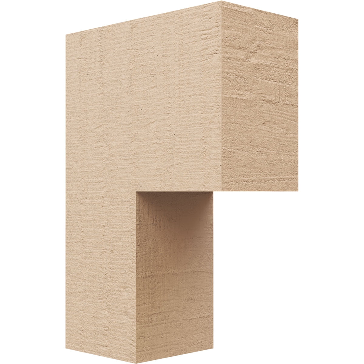 4"W x 8"D x 12"H Classic Chapel Hill Rough Cedar Woodgrain TimberThane Corbel, Primed Tan