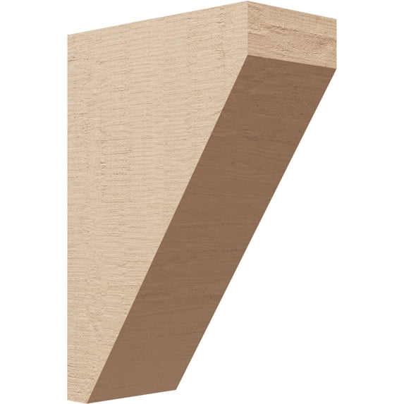 4"W x 8"D x 12"H Classic Concord Rough Cedar Woodgrain TimberThane Corbel, Primed Tan